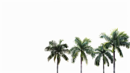 Obraz premium Minimalist artwork of palm trees with a white background