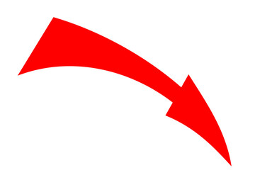 down curve arrow