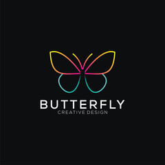 butterfly logo mascot vector design
