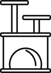 Modern cat tower featuring multiple scratching posts and a cozy enclosed space, perfect for satisfying a cat's natural instincts