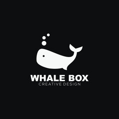 whale logo mascot vector design