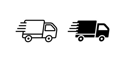 Delivery icon set. truck fast shipping Symbol. for mobile concept and web design. vector illustration on white background