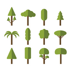 Fototapeta premium Flat Tree pack