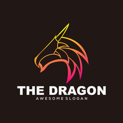 dragon logo mascot vector design