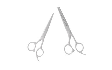 Hairdressing scissors, haircutting scissors, hairdressing and beauty, 3d rendering.