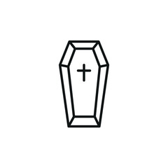 Obraz premium Coffin icon. Simple coffin icon for social media, app and web design. Vector illustration.