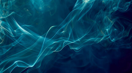 Fototapeta premium Ethereal Blue Smoke Abstract Art