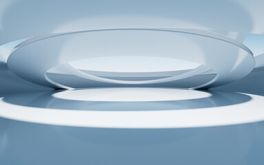 White abstract architecture background, 3d rendering.