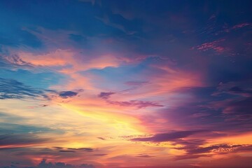 Celestial World concept:Sunset / sunrise with clouds