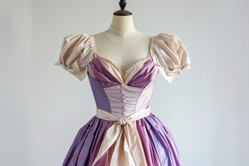 Beautiful female dress on a grey background