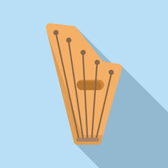 Estonian kantele, a traditional string musical instrument with a wooden body and metal strings