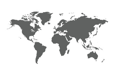 World map isolated on white background. for website layouts, background, education, precise, customizable, Travel worldwide, map silhouette backdrop, earth geography, political, reports.