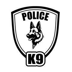 k9 police team chevron vector illustration
