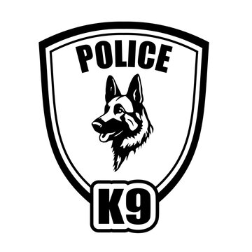 k9 police team chevron vector illustration