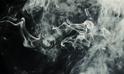 Abstract white smoke or steam swirls