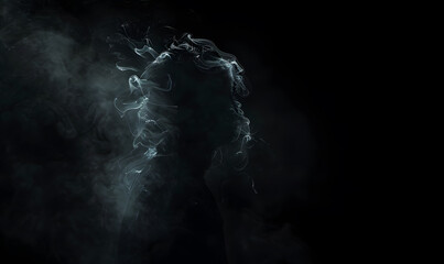 Abstract white smoke or steam swirls