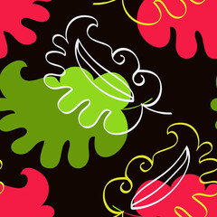 Ornament from Indian culture motifs.Vector.Image on white and color background.