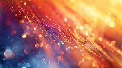 Obraz premium Abstract bokeh lights with vibrant and warm tones festive and magical artistic background
