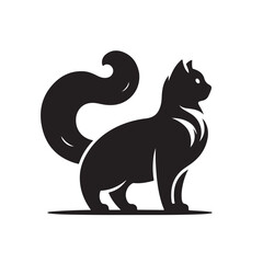 Cat vector silhouette design illustrator.