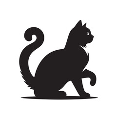Obraz premium Cat vector silhouette design illustrator.