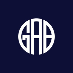 Obraz premium gab circle logo design