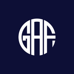 gaf circle logo design © Abdullah