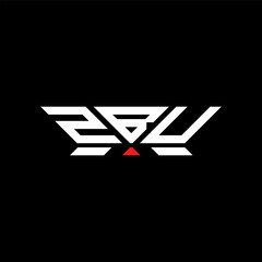 ZBU letter logo vector design, ZBU simple and modern logo. ZBU luxurious alphabet design