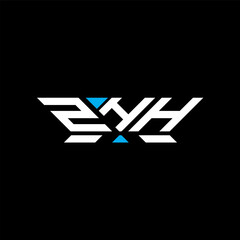 ZHH letter logo vector design, ZHH simple and modern logo. ZHH luxurious alphabet design