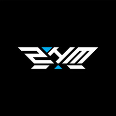 ZHM letter logo vector design, ZHM simple and modern logo. ZHM luxurious alphabet design