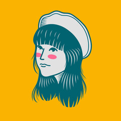 Character design avatar flat minimalist 111