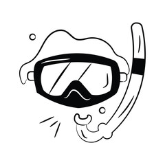 Beautifully design vector of snorkeling mask in modern style, easy to use icon