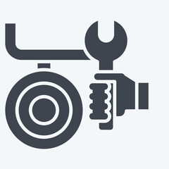 Icon Brake Caliperr. related to Car Maintenance symbol. glyph style. simple illustration