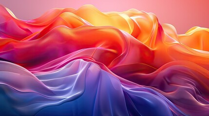 Fototapeta premium Dynamic waves of vibrant abstract colors