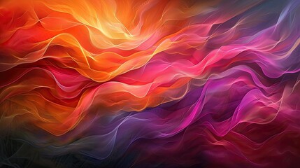 Obraz premium Dynamic waves of vibrant abstract colors