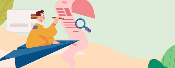 Credit card bill character flat vector concept operation hand drawn illustration
