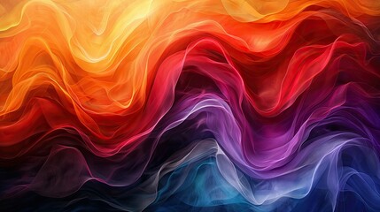 Obraz premium Dynamic waves of vibrant abstract colors