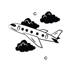 An amazing vector of airplane in trendy style, ready to use and download