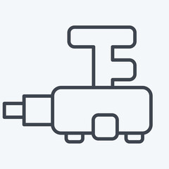 Icon Steering Gearbox. related to Car Maintenance symbol. line style. simple illustration