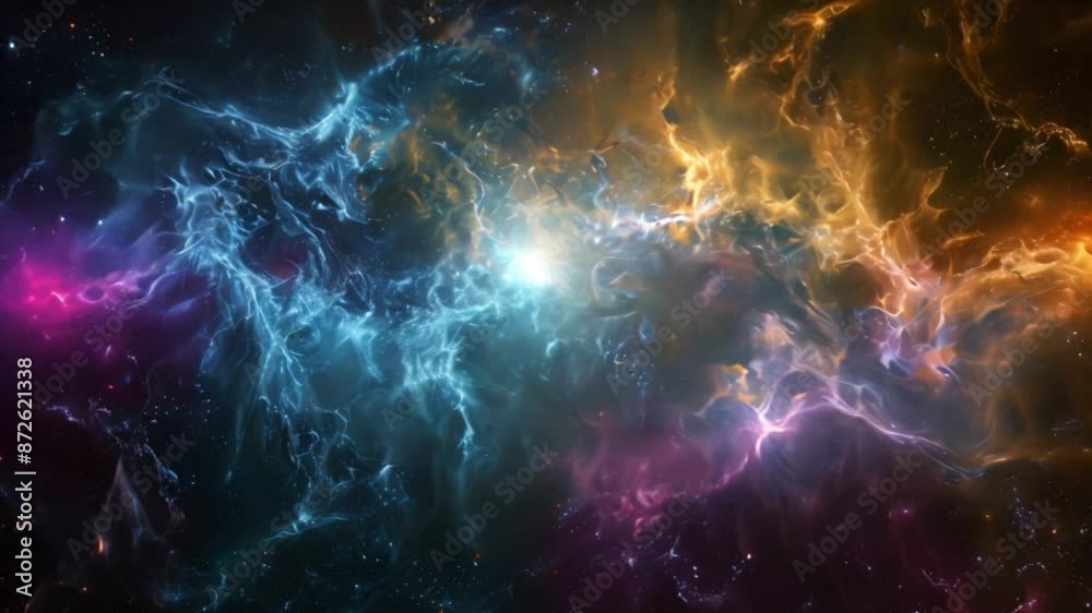 Aufkleber This beautiful image of colorful nebulae in space. Space background