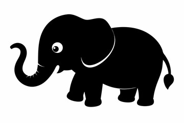 elephant isolated on white, elephant vector illustration, elephant silhouette, animal silhouette isolated vector Illustration, png, Funny cute elephant, Jumping cartoon elephants
