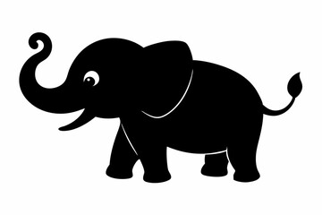 elephant isolated on white, elephant vector illustration, elephant silhouette, animal silhouette isolated vector Illustration, png, Funny cute elephant, Jumping cartoon elephants
