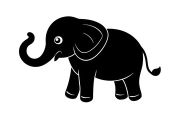 elephant isolated on white, elephant vector illustration, elephant silhouette, animal silhouette isolated vector Illustration, png, Funny cute elephant, Jumping cartoon elephants
