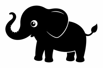 elephant isolated on white, elephant vector illustration, elephant silhouette, animal silhouette isolated vector Illustration, png, Funny cute elephant, Jumping cartoon elephants
