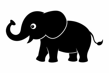 elephant isolated on white, elephant vector illustration, elephant silhouette, animal silhouette isolated vector Illustration, png, Funny cute elephant, Jumping cartoon elephants

