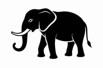 elephant isolated on white, elephant vector illustration, elephant silhouette, animal silhouette isolated vector Illustration, png, Funny cute elephant, Jumping cartoon elephants
