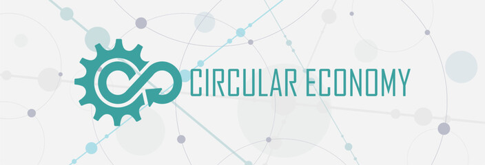 circular economy icons on white background	