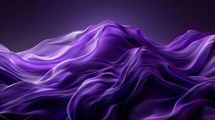 Fototapeta premium Flowing purple waves creating a luxurious and dynamic abstract background