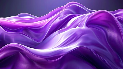 Obraz premium Flowing purple waves creating a luxurious and dynamic abstract background