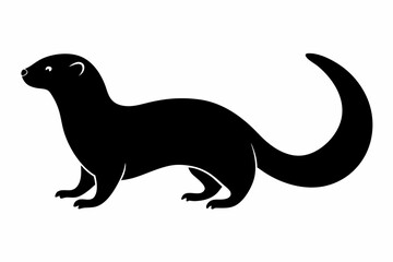 illustration of a kangaroo, otter vector illustration, otter silhouette, animal silhouette isolated vector Illustration, png, Funny cute otter, Jumping cartoon otters