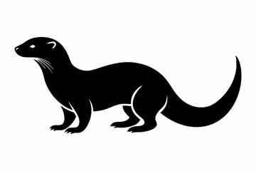 illustration of a kangaroo, otter vector illustration, otter silhouette, animal silhouette isolated vector Illustration, png, Funny cute otter, Jumping cartoon otters